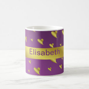 Mug cœur, amour, métal, métallique, valentin, roman