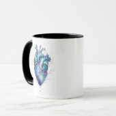 Mug Cœur anatomique bleu et violet (Devant gauche)