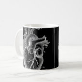 Mug Coeur anatomique noir (Devant gauche)