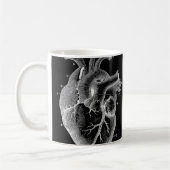 Mug Coeur anatomique noir (Gauche)