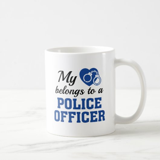 Mug Coeur Appartient au policier (Droite)