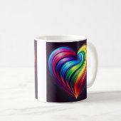 Mug Coeur arc-en-ciel (Devant droit)