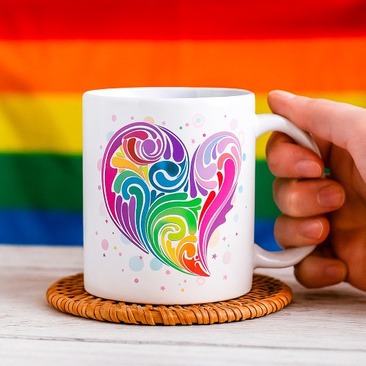 Mug Coeur arc-en-ciel