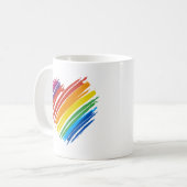 Mug Coeur arc-en-ciel (Devant gauche)