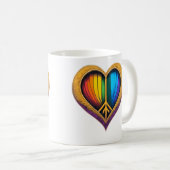 Mug Coeur arc-en-ciel (Devant droit)