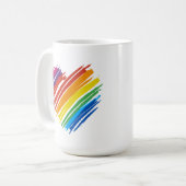 Mug Coeur arc-en-ciel (Devant gauche)