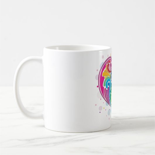 Mug Coeur arc-en-ciel (Gauche)