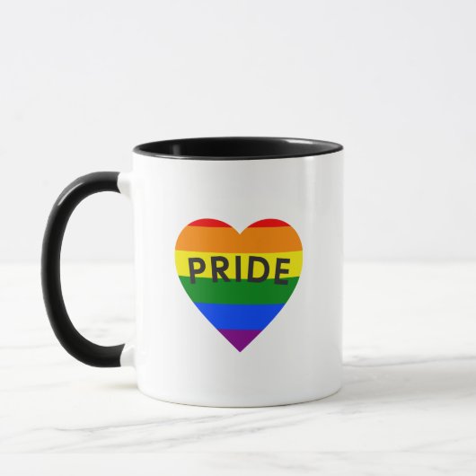 Mug Cœur arc-en-ciel de fierté (Gauche)