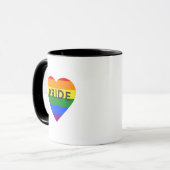 Mug Cœur arc-en-ciel de fierté (Devant gauche)