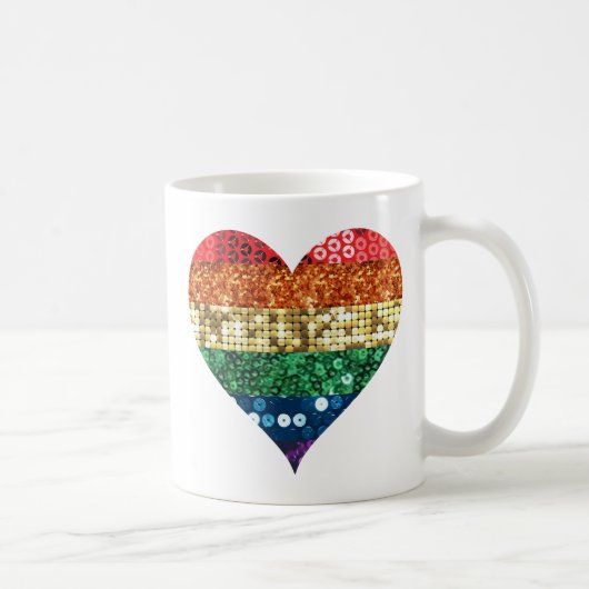 Mug coeur arc-en-ciel lgbt (Droite)