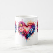 Mug cœur artistique coloré (Centre)