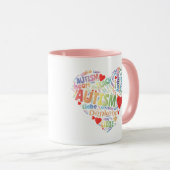 Mug Coeur - autisme (Devant droit)