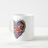 Mug Coeur avec coeur (Devant gauche)