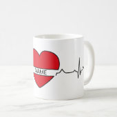 Mug Coeur Beat Basic Dark Classic Mug, 325 ml (Devant droit)