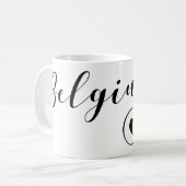 Mug Coeur Belgique Mug, Drapeau belge (Devant gauche)
