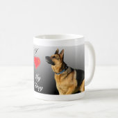 Mug (Coeur) berger I allemand personnalisé (Devant droit)