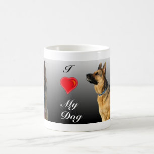 Mug (Coeur) berger I allemand personnalisé