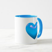 Mug Coeur bleu (Devant droit)