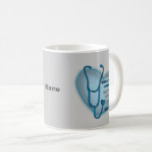 Mug Coeur bleu Infirmière pédiatrique (Devant droit)