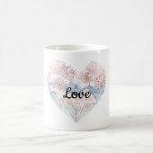 Mug Coeur bleu rose (Centre)