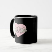 Mug Coeur Butt Hug Skeleton Mains Classique (Devant gauche)
