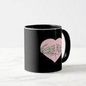 Mug Coeur Butt Hug Skeleton Mains Classique (Devant droit)