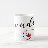 Mug Coeur Canada Mug, drapeau canadien (Centre)