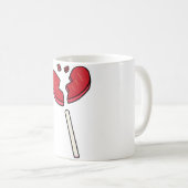 Mug Coeur cassé Lollipop Candy Rouge (Devant droit)
