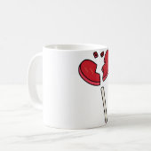 Mug Coeur cassé Lollipop Candy Rouge (Devant gauche)