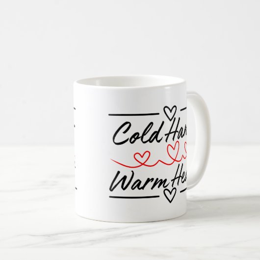 Mug Coeur chaud à mains froides - Massage / Soins infi (Devant droit)