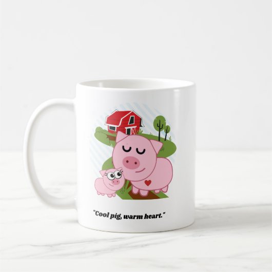 Mug Coeur chaud de porc cool (Gauche)