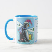 MUG COEUR CHAUD FOND FROID, BOURSE DE NOËL DE PENGUIN (Gauche)
