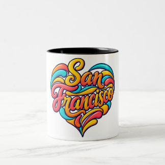 Mug Cœur Coloré de San Francisco