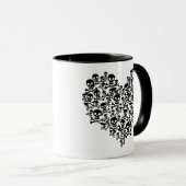Mug Coeur crâne (Devant droit)