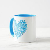 Mug Cœur Crâne Bleu (Devant gauche)