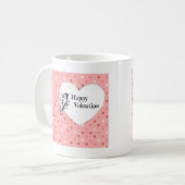 Mug Coeur croustillant rose pastel Valentine (Devant gauche)