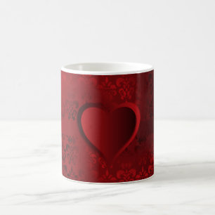 Mug Coeur damassé rouge