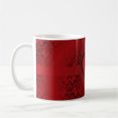 Mug Coeur damassé rouge (Gauche)