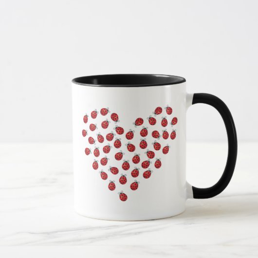 Mug Coeur d'amour de coccinelle (Droite)
