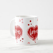 Mug Coeur d'Amour en Saint Valentin Rouge (Devant gauche)