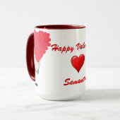 Mug Coeur d'amour et de grenouilles amusantes Valentin (Devant gauche)