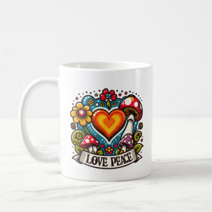 Mug Cœur d'amour et de paix – Inspirant