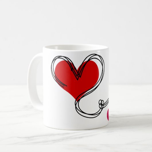 Mug Cœur d'amour mignon  (Devant gauche)