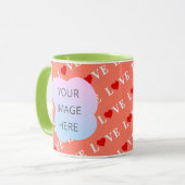 Mug Coeur d'amour orange (Devant gauche)