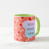 Mug Coeur d'amour orange (Devant droit)