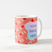 Mug Coeur d'amour orange (Devant droit)
