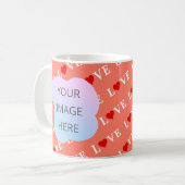 Mug Coeur d'amour orange (Devant gauche)