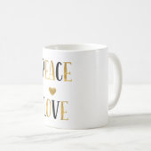 Mug Coeur d'amour pour la paix (Devant droit)