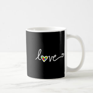 Mug Cœur d'amour Puzzle Mignon Autisme Sensibilisation