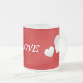 Mug Coeur d'amour rouge (Devant droit)